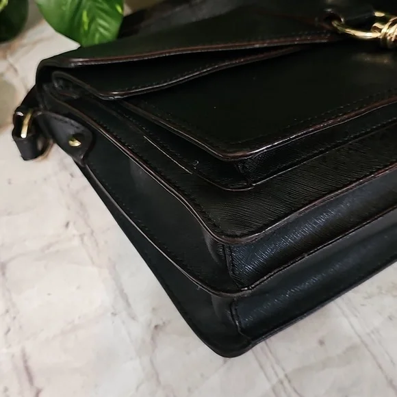 Rebecca Minkoff Hudson Moto Crossbody/ ShoulderBlack Large Leather Bag